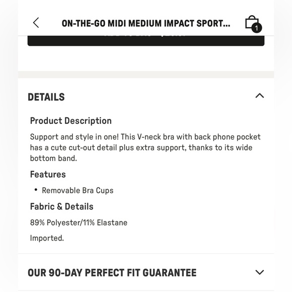 Fabletics define PowerHold HR legging 7/8 legging & bra - Picture 8 of 8